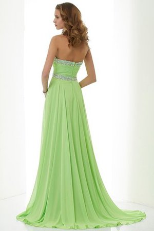 Reißverschluss Herz-Ausschnitt Anständiges Abendkleid aus Chiffon mit Natürlicher Taille - Bild 2