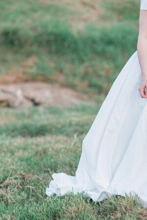 Vestido de Novia en Tafetán de Volantes Adorno de Volante de Abalorio de Plisado - Foto 3