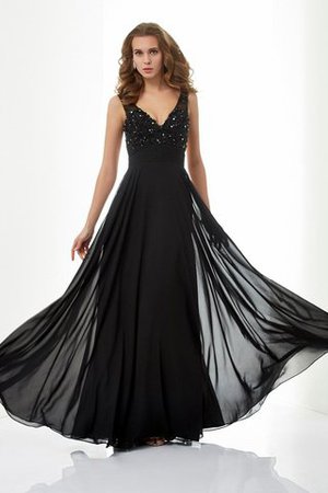 Abito da Sera in Chiffon Lungo A-Line Largo Bretelle Principessa - Foto 1