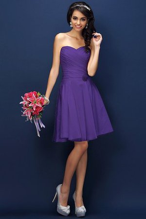 Vestido de Dama de Honor de Corte-A de Escote Corazón de Drapeado de Cremallera - Foto 24