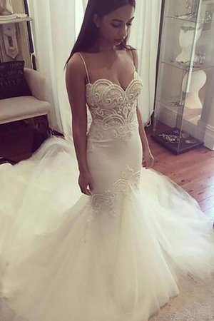 Robe de mariée luxueux naturel intemporel en tulle de sirène - Photo 1