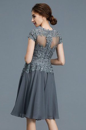 Robe mère de mariée intemporel de col en v en chiffon ligne a avec sans manches - Photo 10