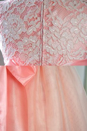 Tüll Ärmelloses knöchellanges Blumenmädchenkleid mit Gürtel mit Schmetterlingsknoten - Bild 4