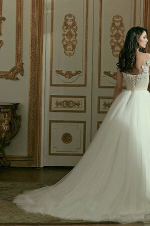 Unverwechselbar Prinzessin Luxus Brautkleid mit Perlen mit Bootsförmiger Ausschnitt - Bild 3