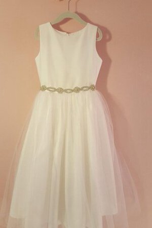 Robe de cortège enfant plissage naturel col ras du cou de col bateau de lotus - Photo 2
