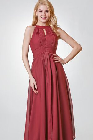 Empire Taille A-Line langes bodenlanges Abendkleid mit Plissierungen - Bild 6
