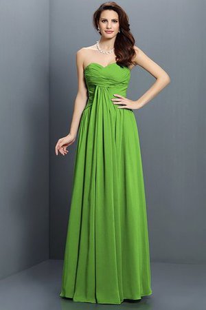 Herz-Ausschnitt Satin Ärmelloses Brautjungfernkleid mit Drapierung mit Plissierungen - Bild 14