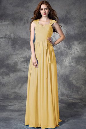 Prinzessin Breiter Träger Normale Taille Reißverschluss Chiffon Brautjungfernkleid - Bild 12