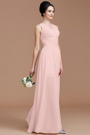 Robe demoiselle d'honneur naturel en chiffon avec zip de princesse au niveau de cou - Photo 27