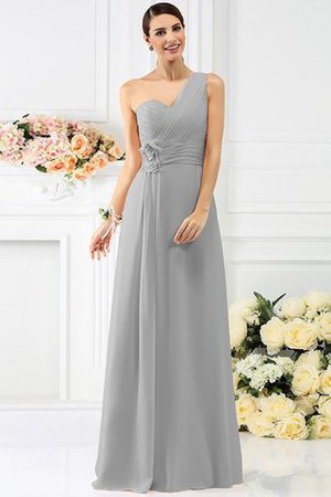Empire Taille Prinzessin Reißverschluss Bodenlanges Brautjungfernkleid mit Plissierungen - Bild 27