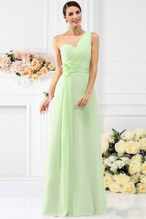 Empire Taille Prinzessin Reißverschluss Bodenlanges Brautjungfernkleid mit Plissierungen - Bild 26