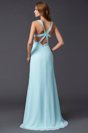 Robe de bal longue avec sans manches avec perle sans dos avec chiffon - Photo 2