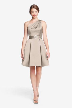 Plissiertes Ein Schulter mini Brautjungfernkleid - Bild 26
