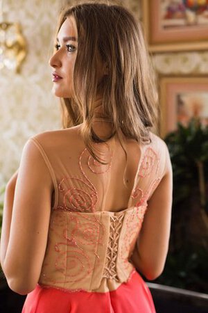Abito da Ballo Cappellino Lupetto in Chiffon con Piega A-Line Naturale - Foto 2