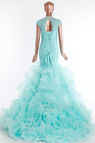 Robe de quinceanera plissage elevé broder de lotus avec manche épeules enveloppants - Photo 2