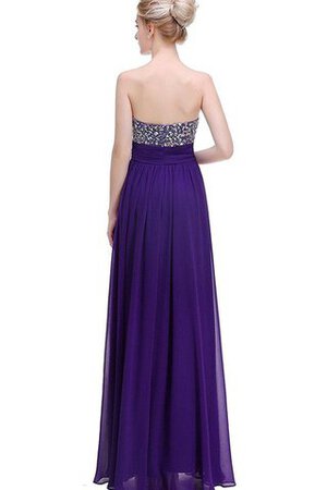 Robe de bal trou de serrure a-ligne ruché jusqu'au sol avec chiffon - Photo 2