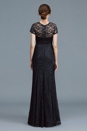 Kurze Ärmeln Meerjungfrau Bodenlanges Brautmutterkleid mit Schaufel Ausschnitt mit Bordüre - Bild 2