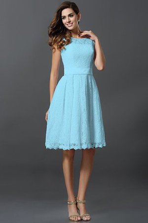 Vestido de Dama de Honor de Hasta la Rodilla de Escote redondo de Corto - Foto 3