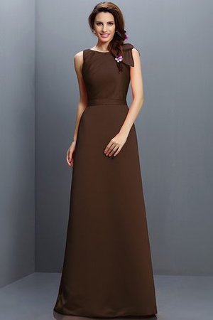 Vestido de Dama de Honor de Corte Recto en Satén de Hasta el suelo de Largo - Foto 8