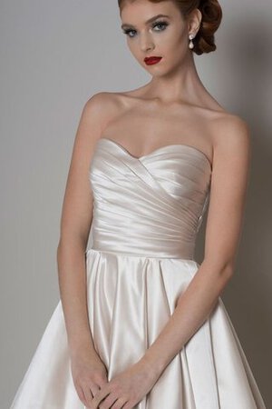 Abito da Sposa moda Cuore Formale E Informale Semplice senza strap Senza Maniche - Foto 4