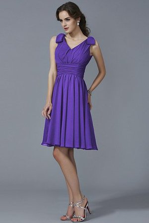 Vestido de Dama de Honor de Corte princesa de Corte-A de Natural de Plisado - Foto 22