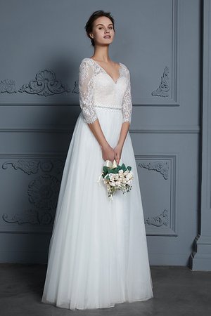 Abito da sposa moda lunghi a-line all aperto cerniera a terra - Foto 6