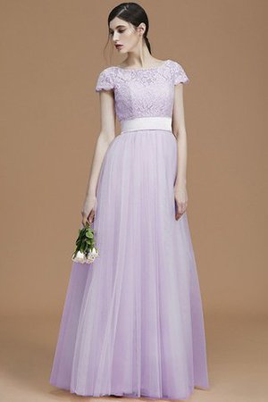 A Linie Prinzessin Normale Taille Brautjungfernkleid mit Schleife mit Gürtel - Bild 26