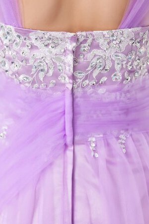 Tüll Spaghetti Träger langes Abendkleid mit Applike - Bild 8