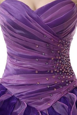 Organza Perlenbesetztes Herz-Ausschnitt Duchesse-Linie bodenlanges Jugendweihekleid - Bild 7