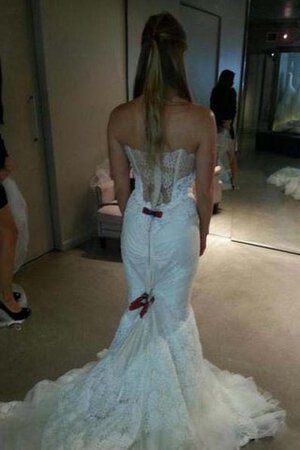 Vestido de Novia de Corte Sirena de Espalda Descubierta de Escote Corazón de Apliques - Foto 3