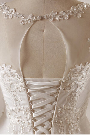 Robe de mariée avec manche longue a eglise charmant de princesse longue - Photo 6