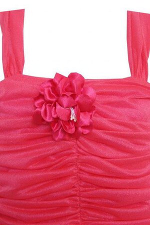Spaghetti Träger Ärmelloses A-Line Blumenmädchenkleid mit Blume mit Plissierungen - Bild 2