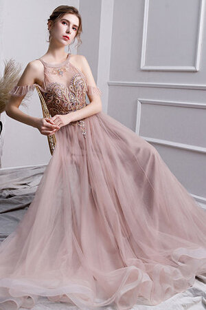 Robe de bal a-ligne jusqu'au sol en salle magnifique avec perle - Photo 6