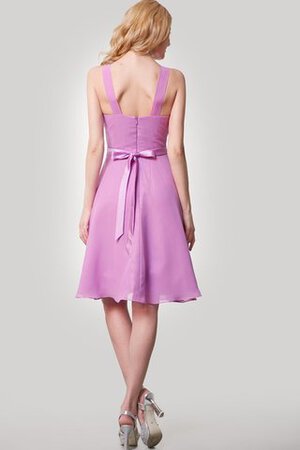 Vestido de Dama de Honor de Corte-A de Volante de Fajas de Lazos con Cintas - Foto 3