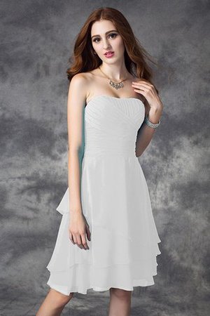 Robe demoiselle d'honneur bref de lotus avec zip a-ligne avec sans manches - Photo 19