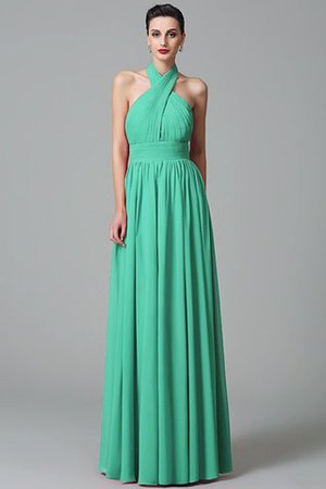 Robe demoiselle d'honneur a-ligne de princesse de lotus de dos nu avec chiffon - Photo 15