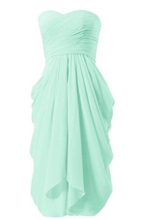 Reißverschluss normale Taille A-Line mini Brautjungfernkleid mit Herz-Ausschnitt - Bild 1
