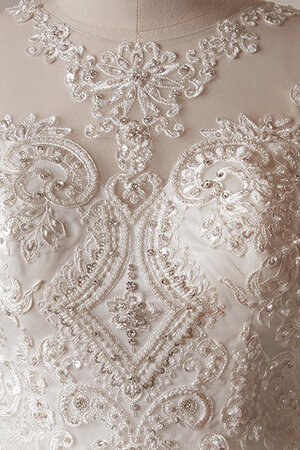 Robe de mariée avec manche longue a eglise charmant de princesse longue - Photo 5