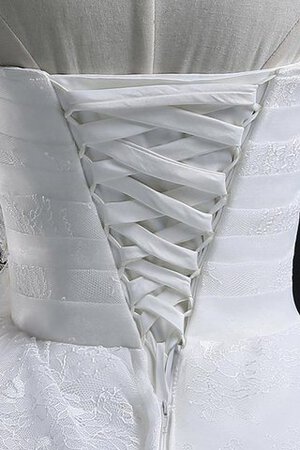 Herz-Ausschnitt geschichtes bodenlanges romantisches Brautkleid mit Bordüre aus Organza - Bild 2