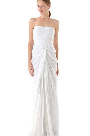 Abito da Sposa Schiena Nuda senza strap con Piega Lungo Formale E Informale con Criss-cross - Foto 1
