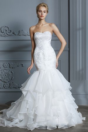 Abito da sposa moda a chiesa squisito convenzionale senza maniche con bottone - Foto 4