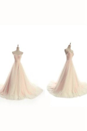 Robe de mariée naturel simple en chiffon boutonné bretelles spaghetti - Photo 2