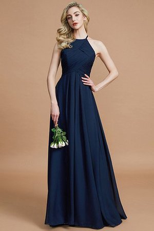 Natürliche Taile Prinzessin Reißverschluss Gerüschtes Bodenlanges Brautjungfernkleid - Bild 15