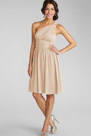 Abito da Damigella senza spalline A-Line in Chiffon Corto monospalla - Foto 20