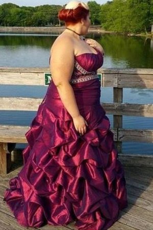 Robe de bal de bustier avec sans manches cordon en taffetas a-ligne - Photo 3