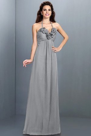 Prinzessin A-Linie Ärmelloses Normale Taille Brautjungfernkleid aus Chiffon - Bild 26