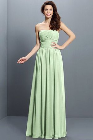 Prinzessin A Linie Plissiertes Bodenlanges Brautjungfernkleid aus Chiffon - Bild 26