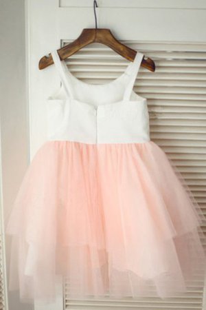 Robe de cortège enfant longue ligne a de princesse avec fleurs avec zip - Photo 2