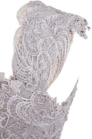 Vestido de Dama de Honor de Corte-A en Gasa de Espalda Descubierta de Apliques - Foto 4
