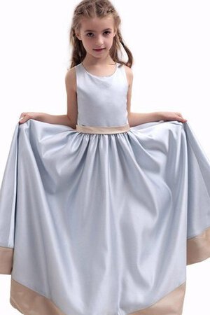 Robe de cortège enfant plissage longue manche nulle col u profond - Photo 1